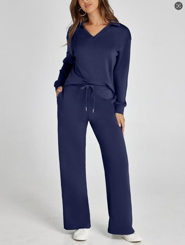 Verla | Women's Cozy Quarter-Zip Loungewear Set