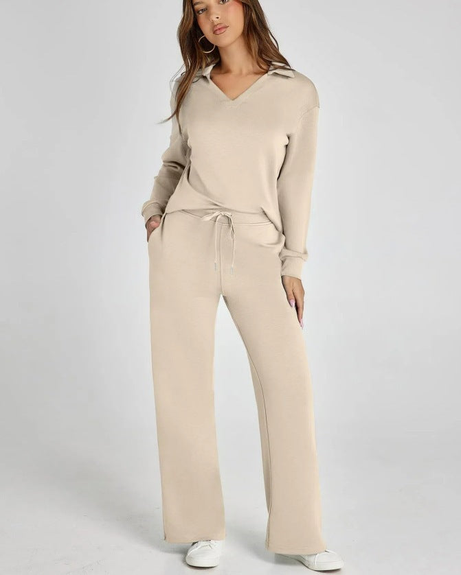 Verla | Women's Cozy Quarter-Zip Loungewear Set