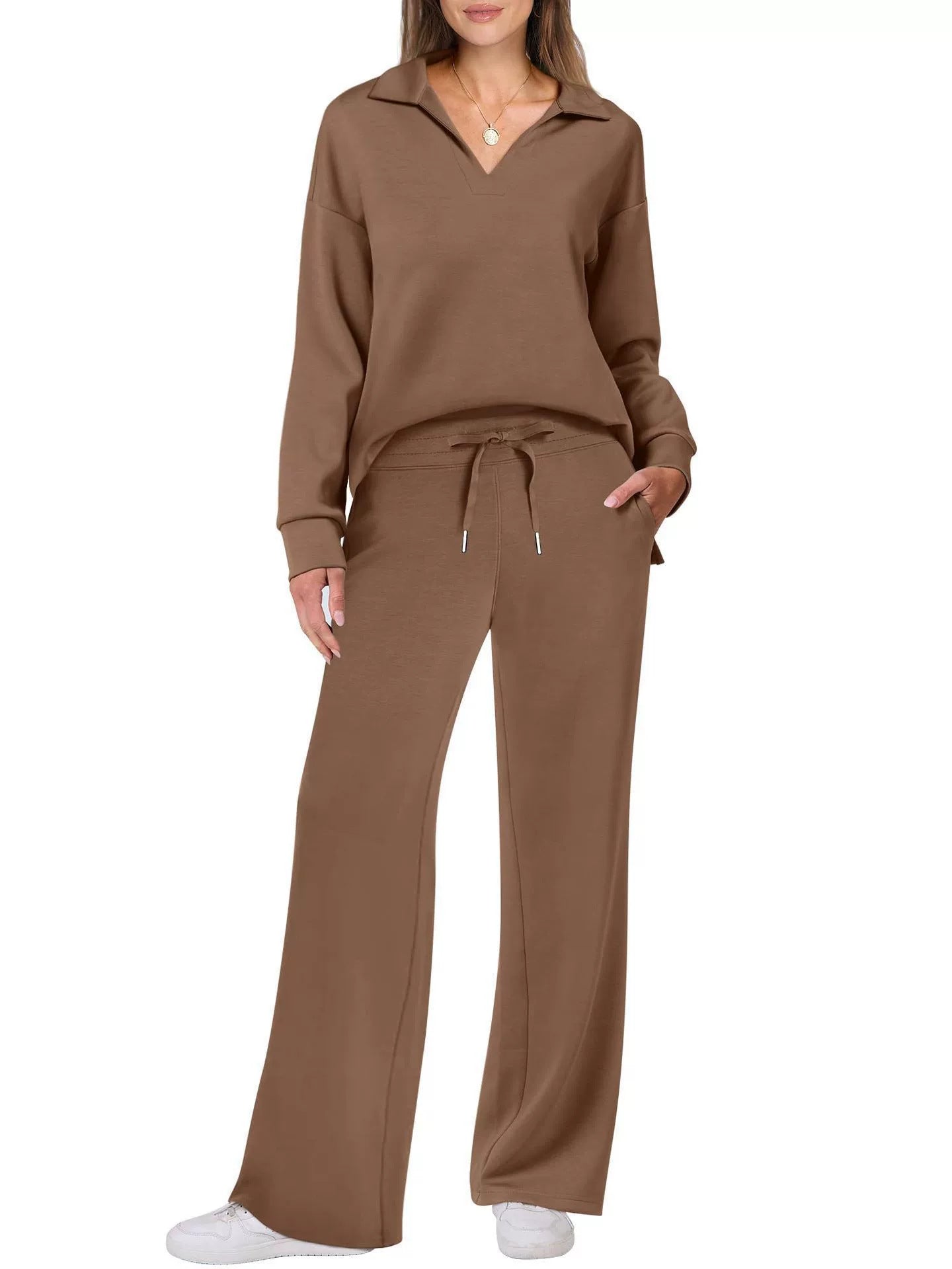 Verla | Women's Cozy Quarter-Zip Loungewear Set