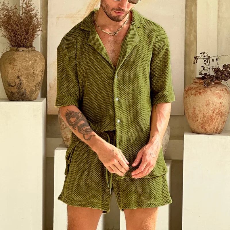 Raylen | Men's Waffle Knit Matching Set