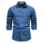 Enoch Men's Premium Denim Shirt with Chest Pocket