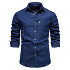 Enoch Men's Premium Denim Shirt with Chest Pocket