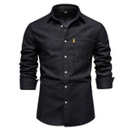 Enoch Men's Premium Denim Shirt with Chest Pocket