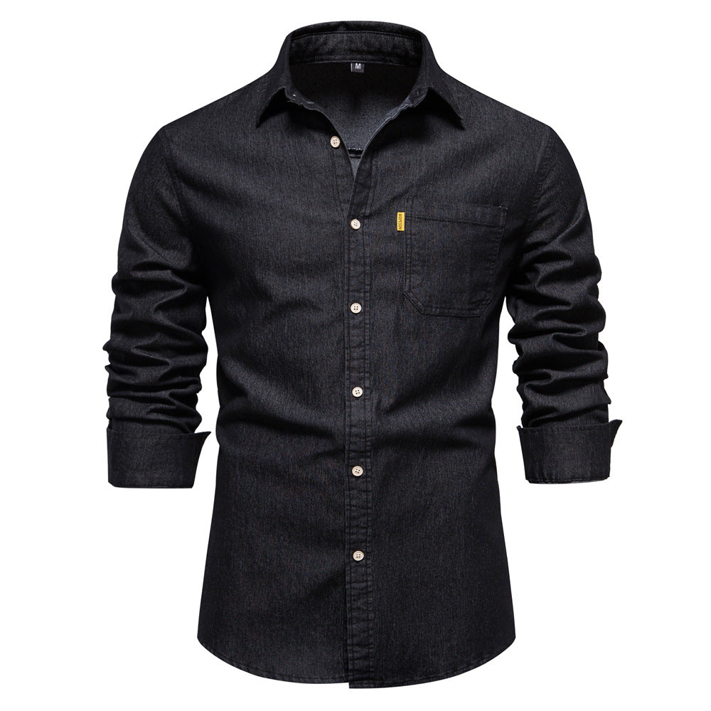 Enoch Men's Premium Denim Shirt with Chest Pocket