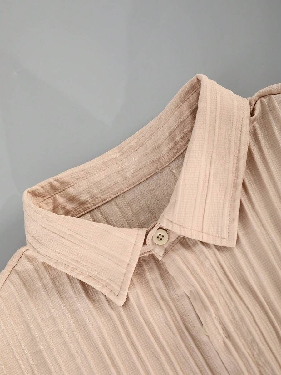 Ace Men's Vertical Pinstripe Matching Set | Effortless Resort Style