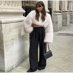 Blake Glamorous Faux Fur Cropped Jacket for Women