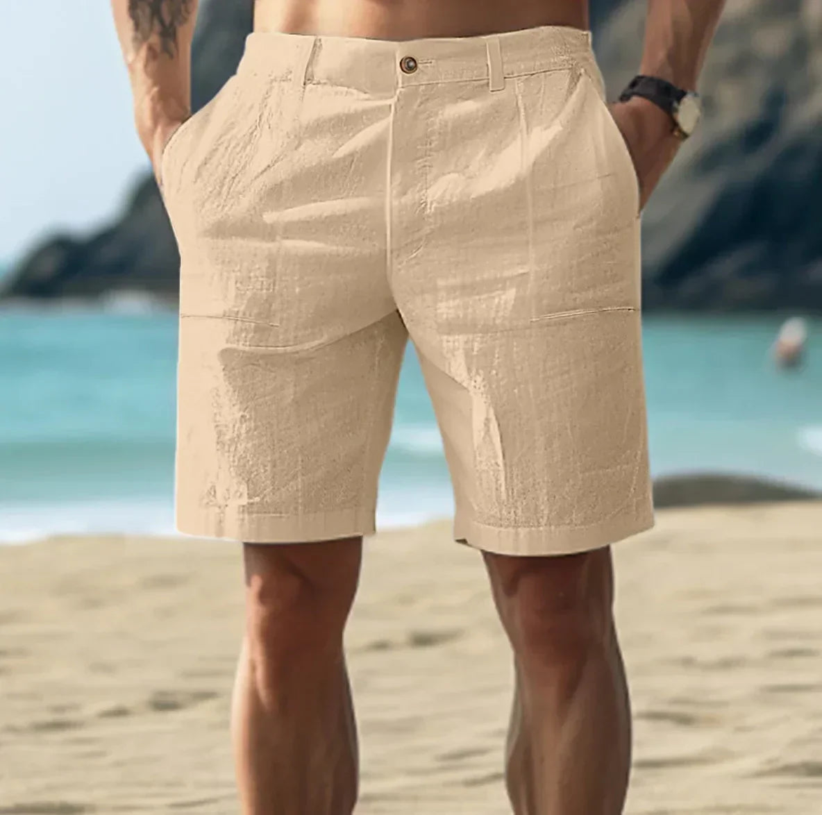 Hawthorne | Men Linen Blend Shorts