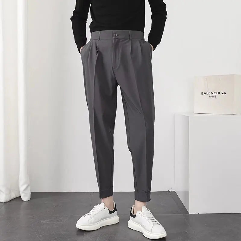 Osmar Pleated Tapered Trousers | Modern Men's Style