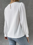 Nya | Women's Elegant Pleated Long Sleeve Top
