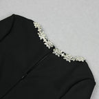 Zayla Jumpsuit with Crystal-Embellished Square Neckline