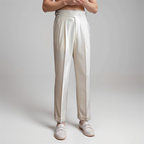 Darwin | Men's High-Waisted Pleated Satin Trousers