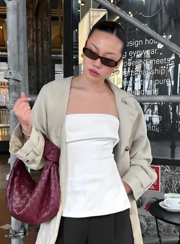 Alexsandra | Women's Strapless Peplum Top