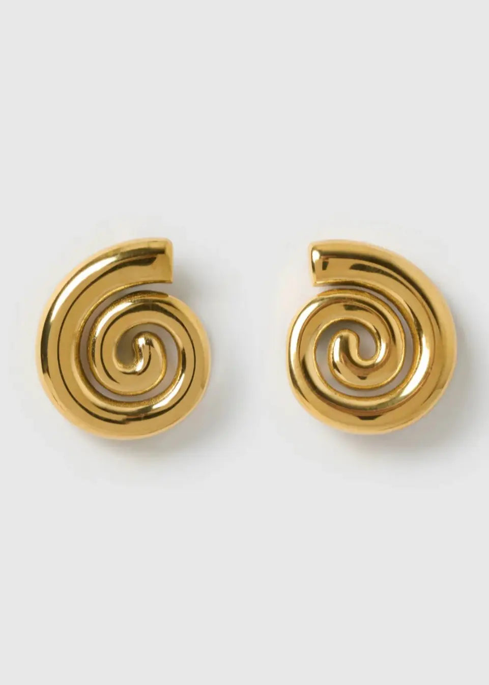 Ayesha Spiral Coil Earrings | Elegant Gold-Tone for Women