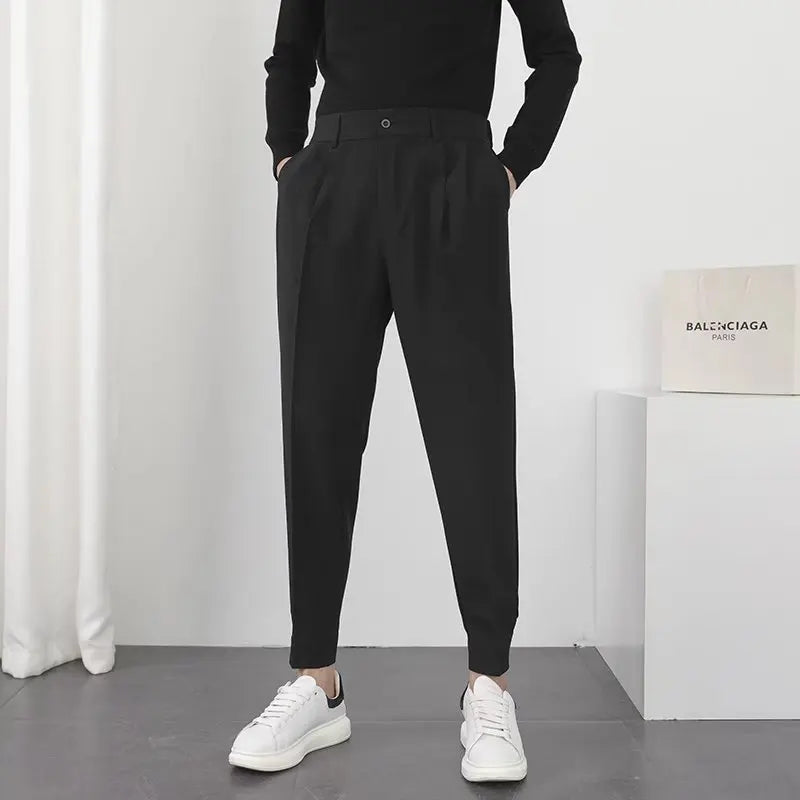 Osmar Pleated Tapered Trousers | Modern Men's Style