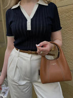 Nautica | Stylish Women's Ribbed Knit Polo Shirt