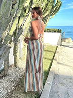 Dione | Women's Bohemian Halter Maxi Dress