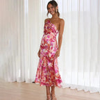 Shanon | Women's Elegant One-Shoulder Floral Midi Dress