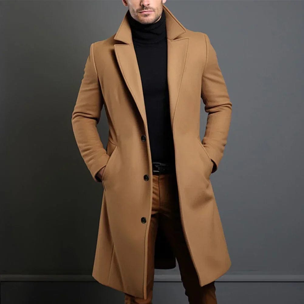 Sterling Men's Tailored Wool Blend Overcoat