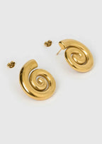 Ayesha Spiral Coil Earrings | Elegant Gold-Tone for Women
