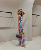 Miabella | Elegant Women's Abstract Floral Maxi Dress