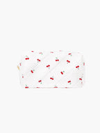 Marilynn | Charming Cherry Print Quilted Cosmetic Bag for Women