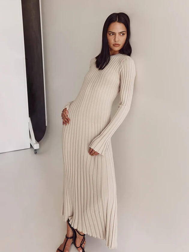Jaylen | Women's Ribbed Knit Maxi Dress