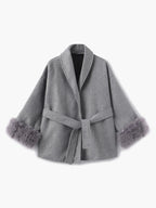 Raina Faux-Fur Trimmed Wool Blend Jacket for Women
