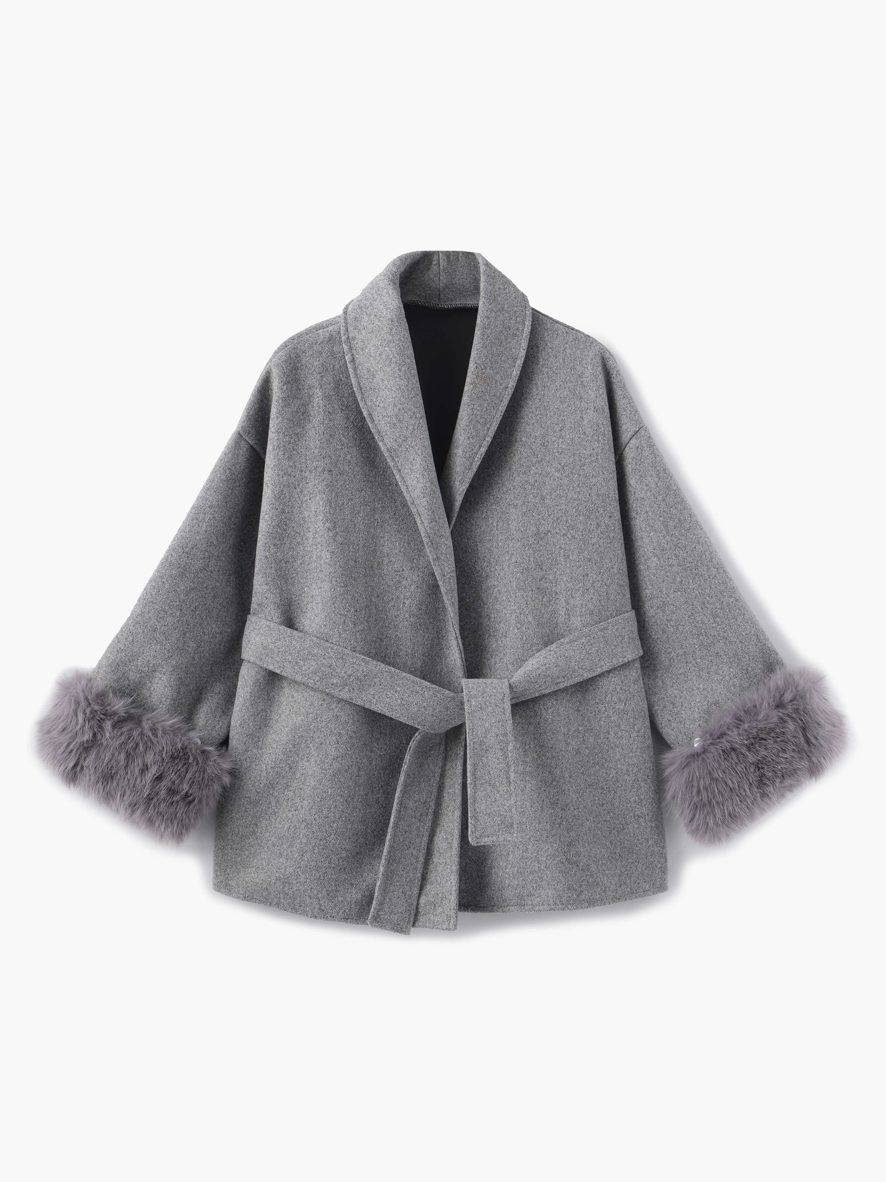 Raina Faux-Fur Trimmed Wool Blend Jacket for Women
