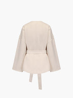 Dorthy | Women's Elegant Wool Blend Wrap Jacket