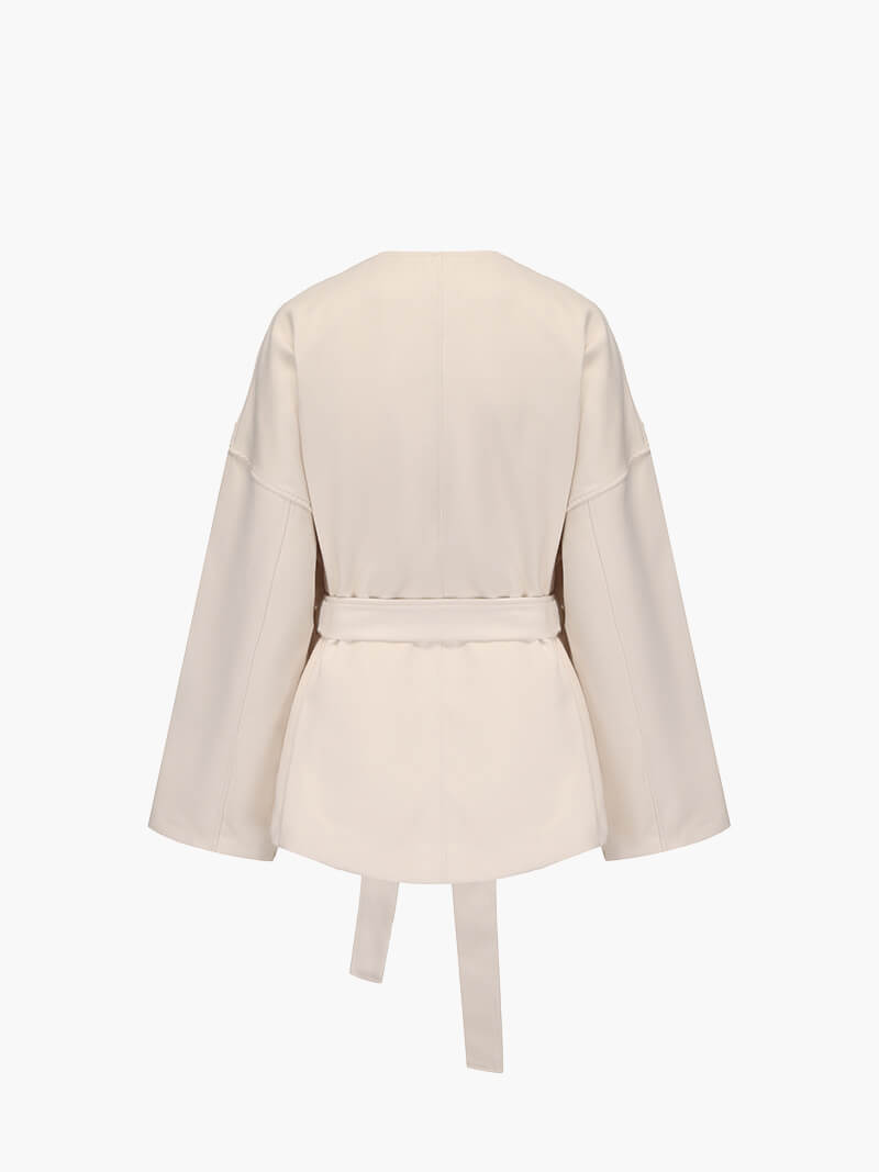 Dorthy | Women's Elegant Wool Blend Wrap Jacket