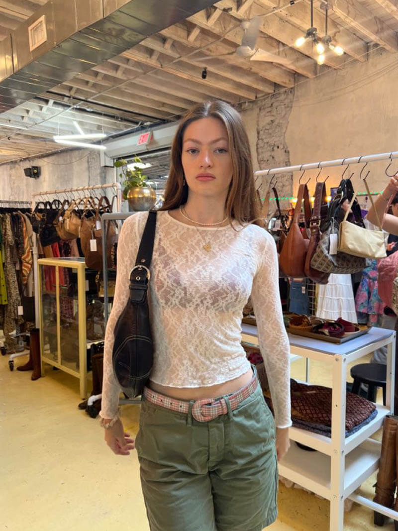 Salome | Elegant Women's Floral Lace Long-Sleeve Top