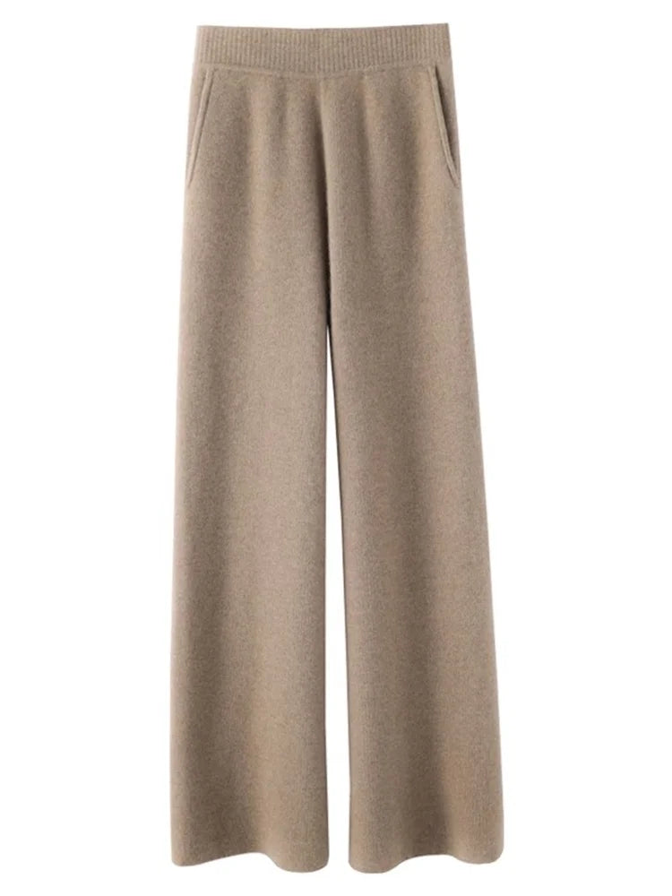 Allegra Wide-Leg Knit Pants | Effortless Style for Women