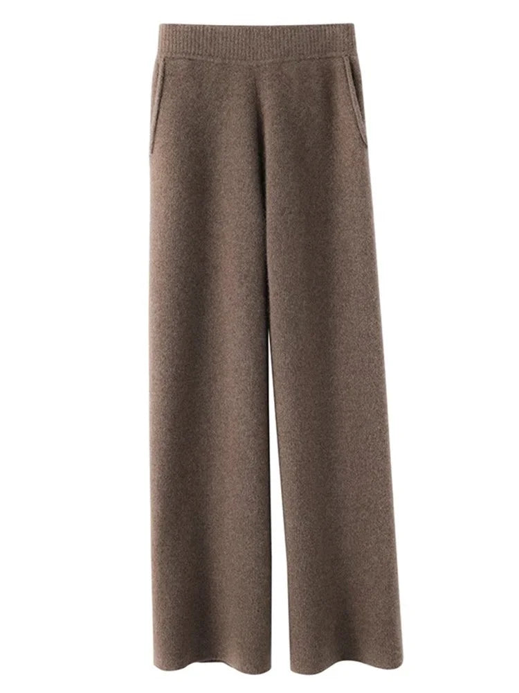 Allegra Wide-Leg Knit Pants | Effortless Style for Women