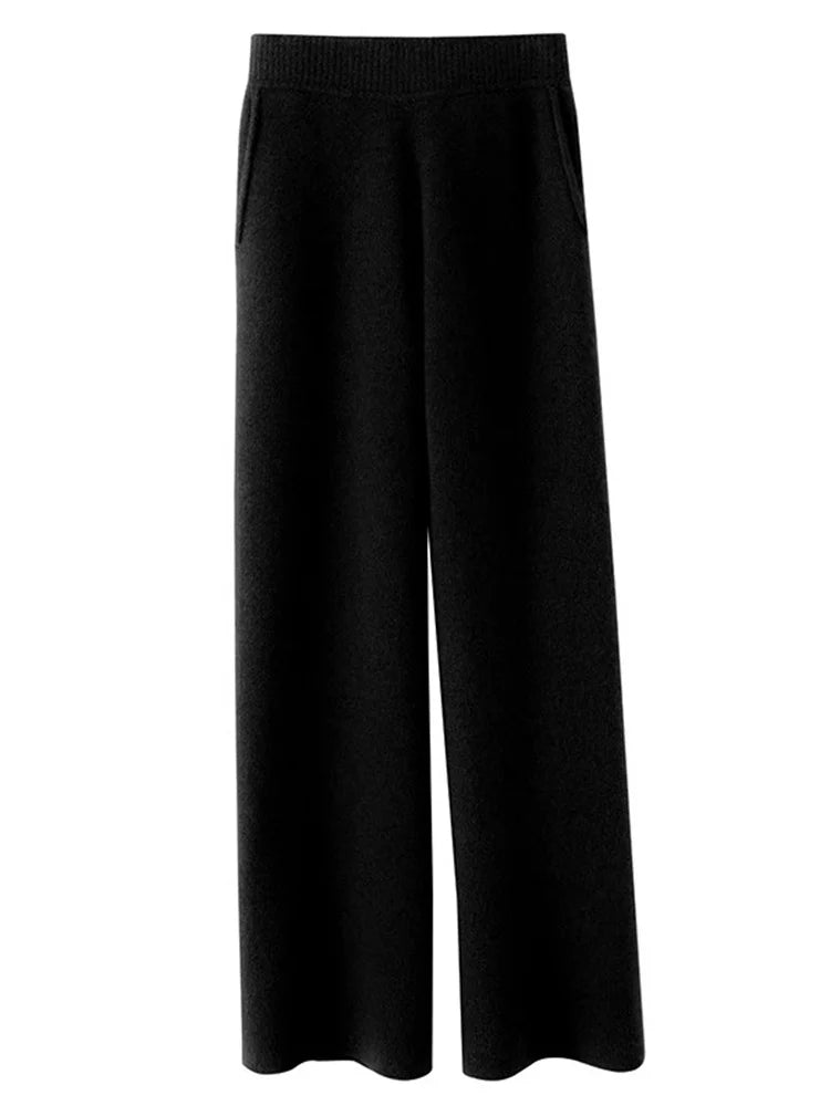 Allegra Wide-Leg Knit Pants | Effortless Style for Women