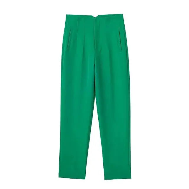 Leilah | Women's High-Waisted Pleated Trousers