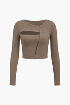 Jubilee | Women's Asymmetrical Ribbed Cut-Out Top