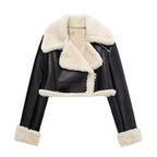 Shyla Faux Leather Shearling Jacket | Women's Winter Outerwear