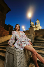 Ashlie | Women's Floral Puff Sleeve Ruffle Mini Dress