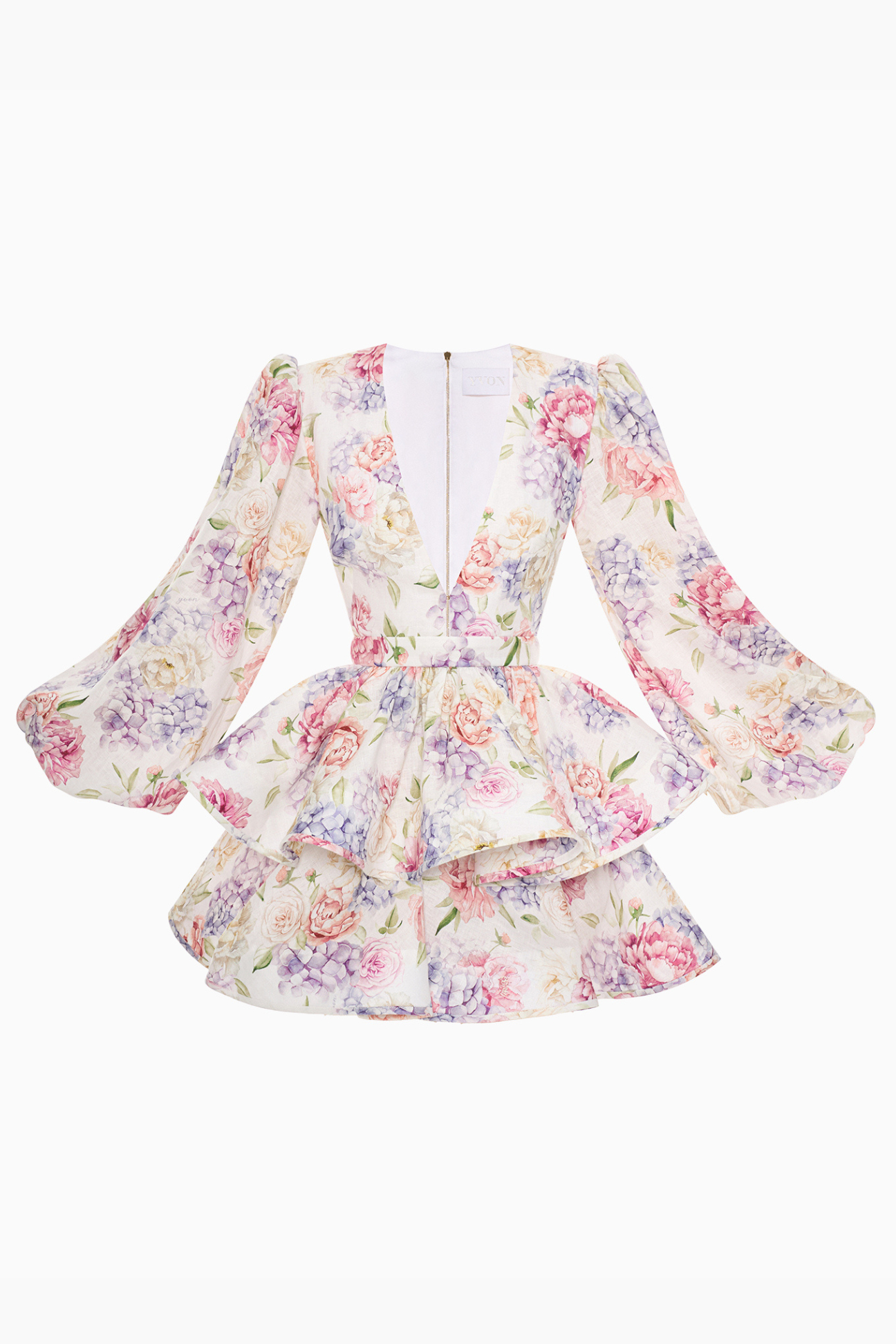 Ashlie | Women's Floral Puff Sleeve Ruffle Mini Dress