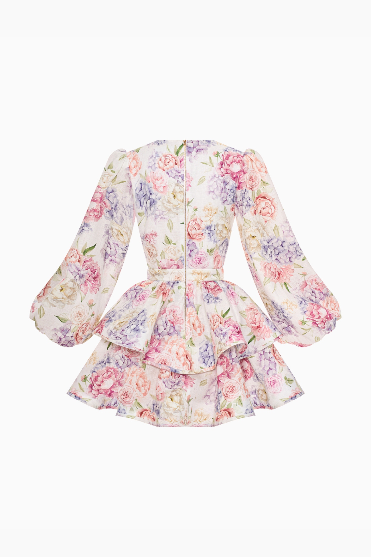 Ashlie | Women's Floral Puff Sleeve Ruffle Mini Dress