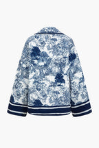 Yessenia | Women's Oriental Print Cropped Jacket