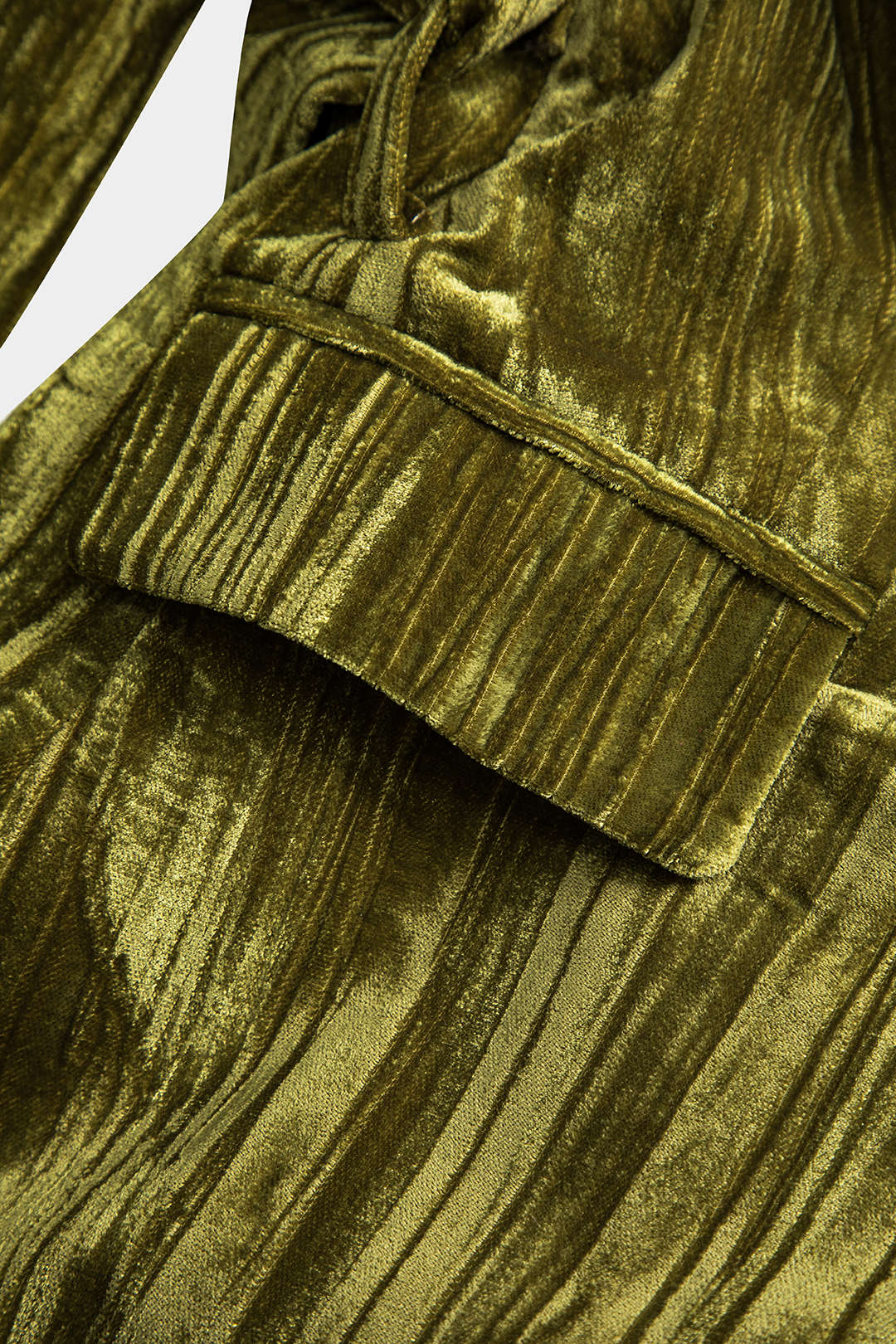 Teegan | Women's Crushed Velvet Tie-Waist Blazer