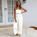 Mattea | Elegant Strapless Wide-Leg Jumpsuit for Women