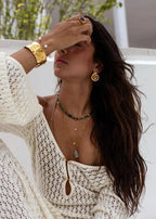 Ayesha Spiral Coil Earrings | Elegant Gold-Tone for Women