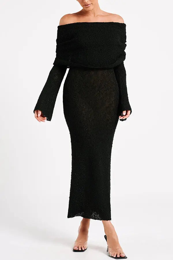 Effie | Elegant Women's Off-Shoulder Knit Set