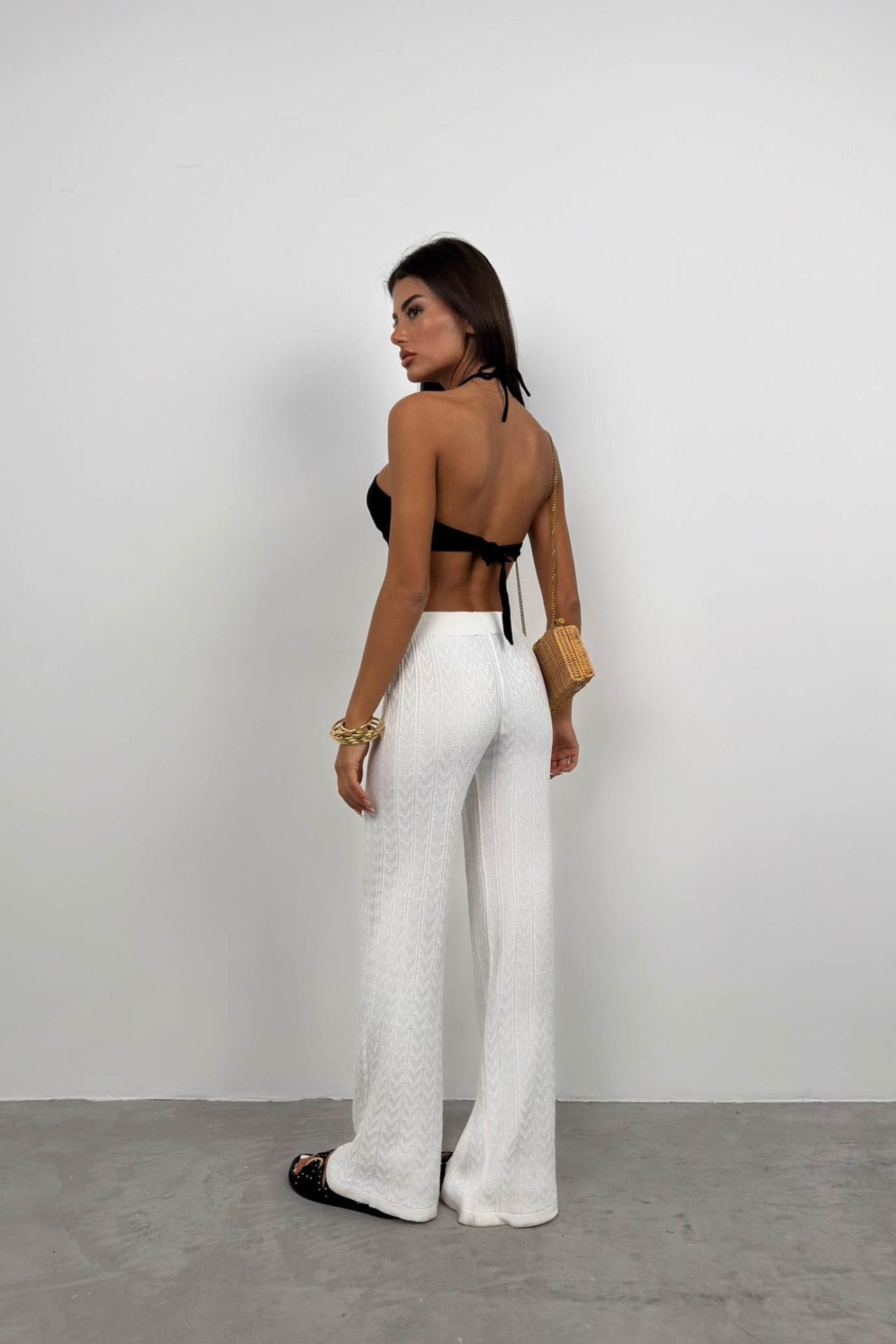 Valarie | Women's Bohemian Knit Flare Pants