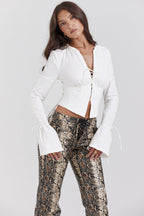 Lauretta | Women's Edgy Lace-Up Set