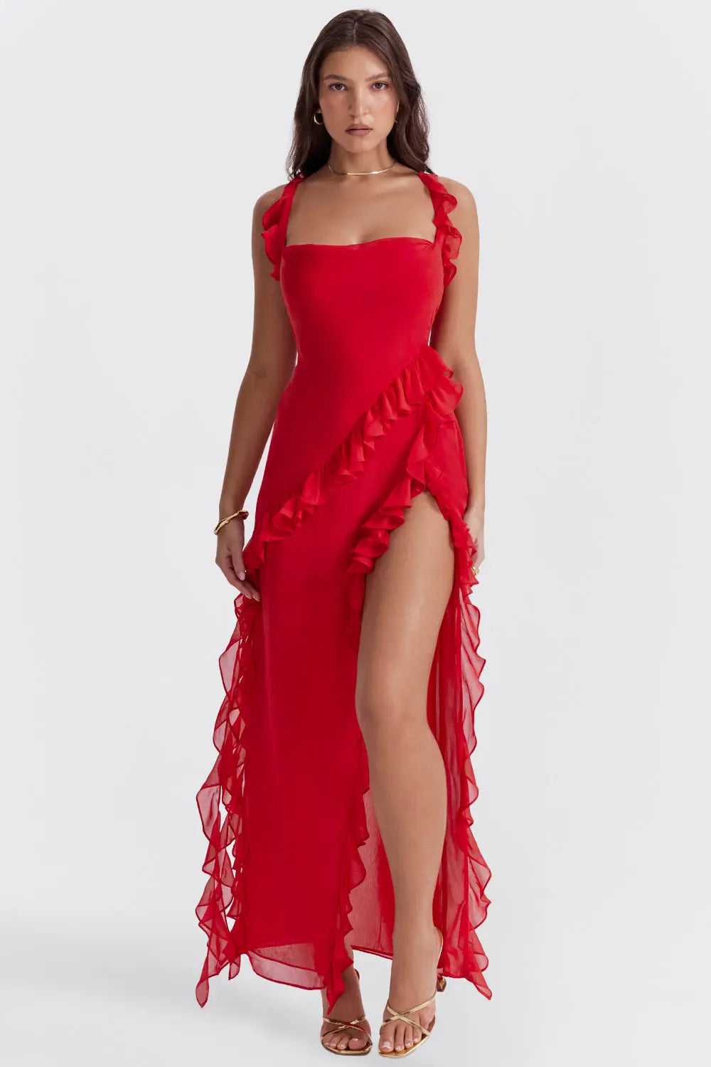 Irina | Elegant Women's Ruffled Maxi Dress