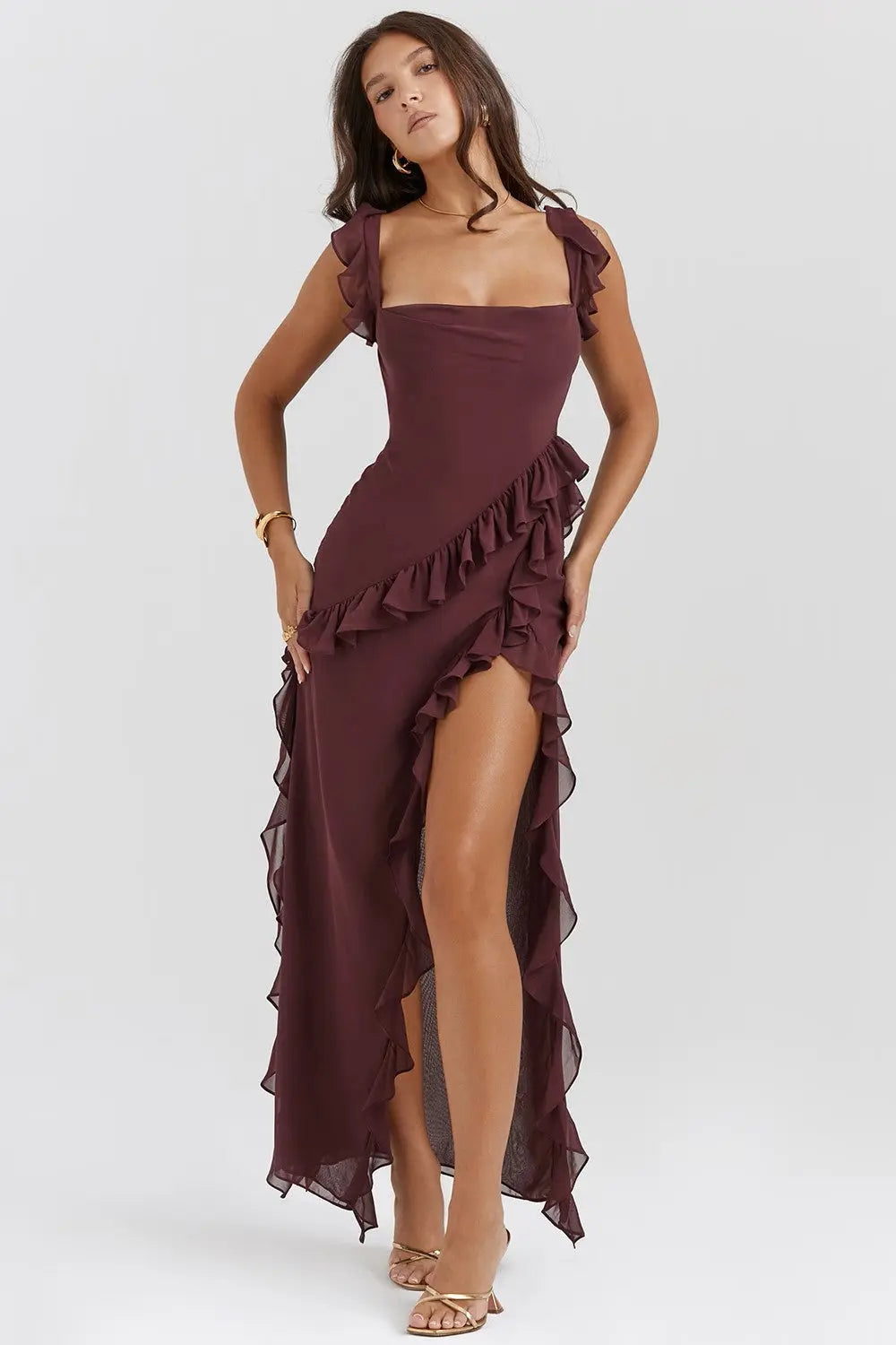 Irina | Elegant Women's Ruffled Maxi Dress