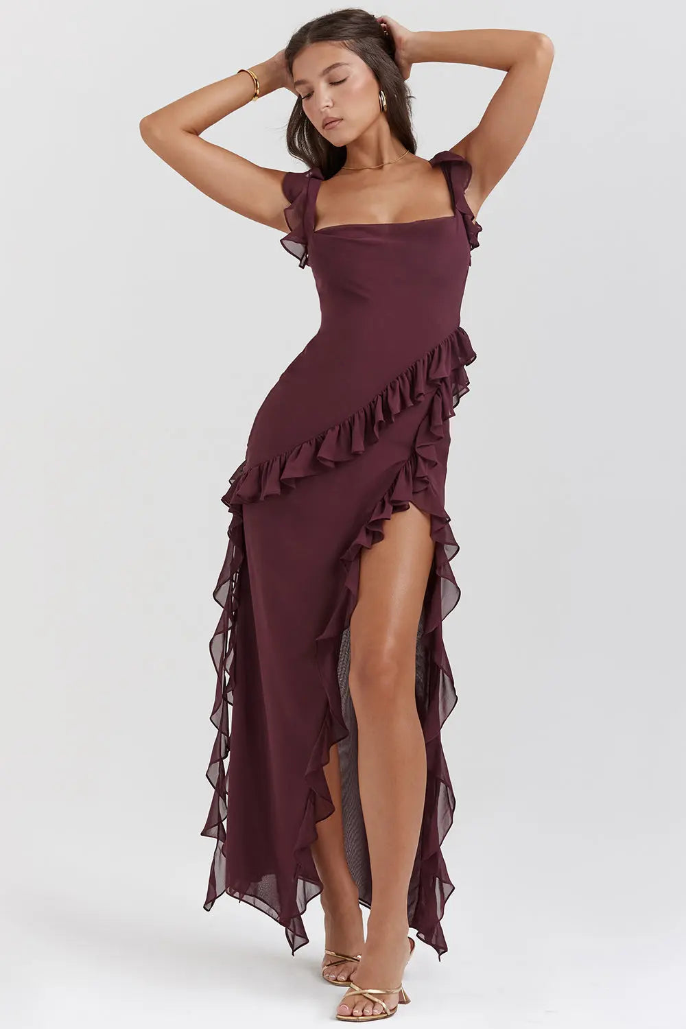 Irina | Elegant Women's Ruffled Maxi Dress